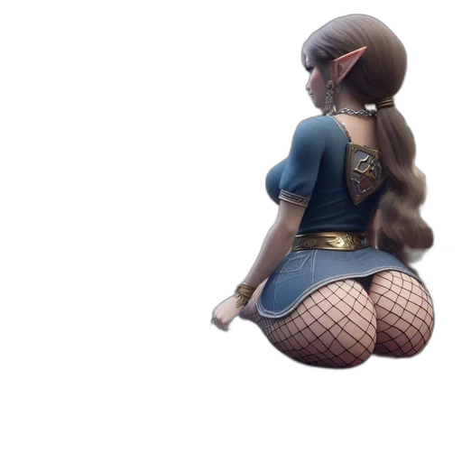 dress, staff, 3d render, concept art transparent PNG cut-out