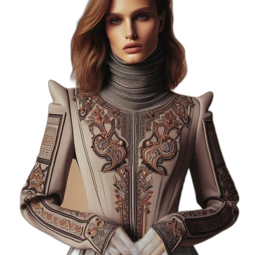 jacket, jewelry, dress, face transparent PNG cut-out