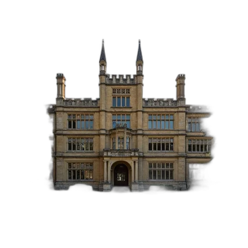 building, crown, staff, 3d render transparent PNG cut-out