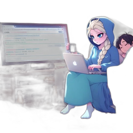 staff, robot, vaporwave, anime transparent PNG cut-out