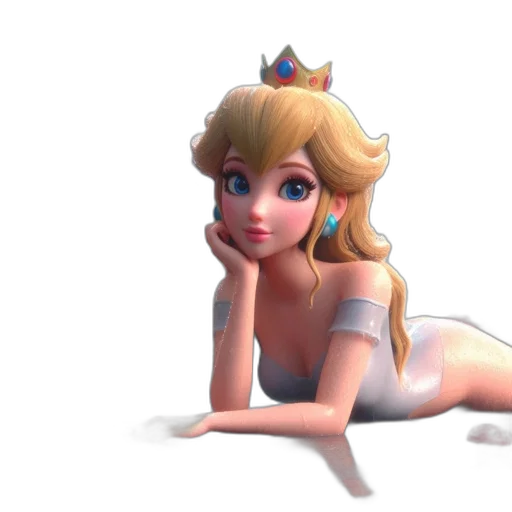 crown, dress, 3d render, concept art transparent PNG cut-out
