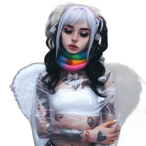 dress, robot, jacket, face transparent PNG cut-out