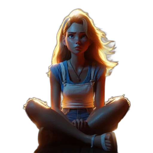 face, dress, concept art, comic book art transparent PNG cut-out