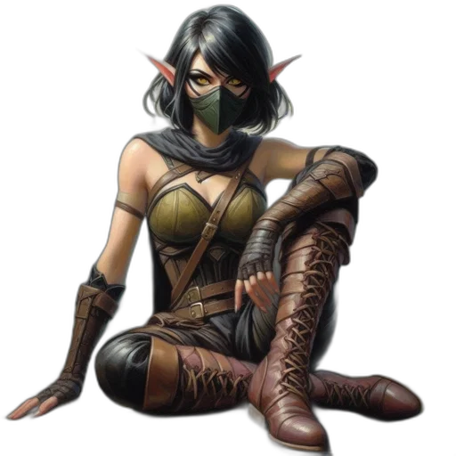 mask, staff, weapon, fantasy art transparent PNG cut-out