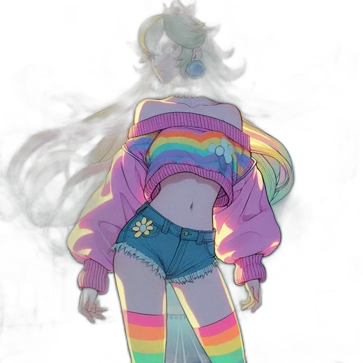 jacket, dress, creature, staff transparent PNG cut-out