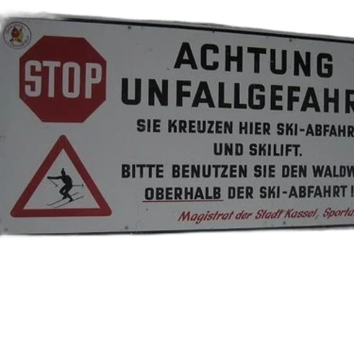staff, german, sign, snow transparent PNG cut-out