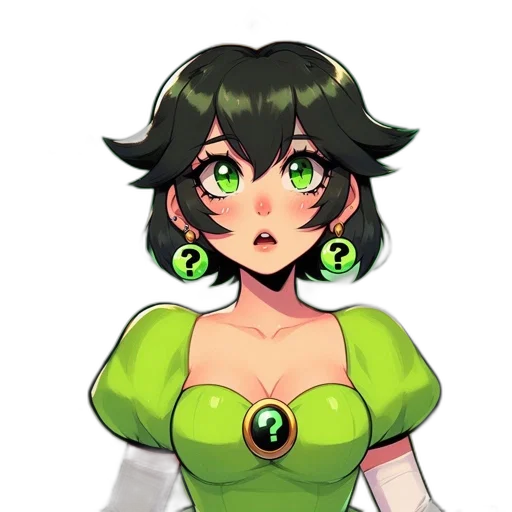 dress, staff, face, pixel art transparent PNG cut-out