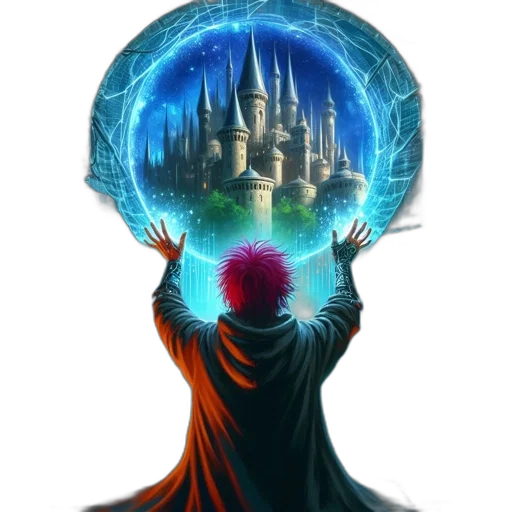 crown, hat, staff, hair transparent PNG cut-out