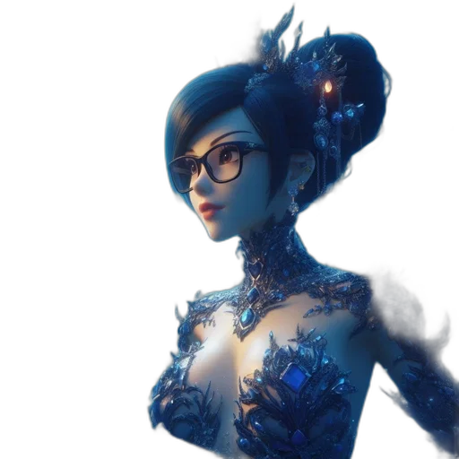 dress, robot, staff, face transparent PNG cut-out