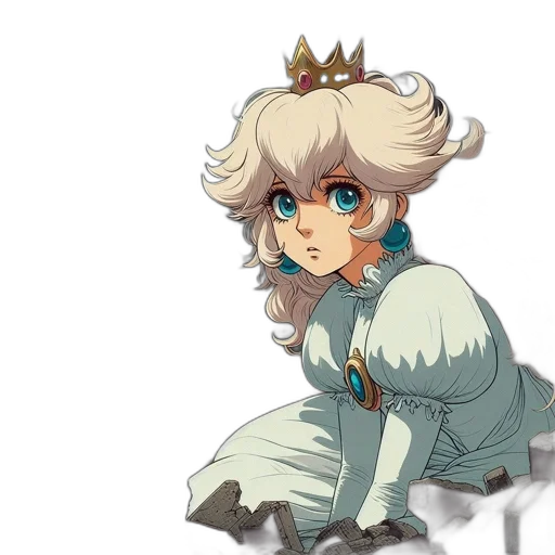 crown, staff, face, anime transparent PNG cut-out