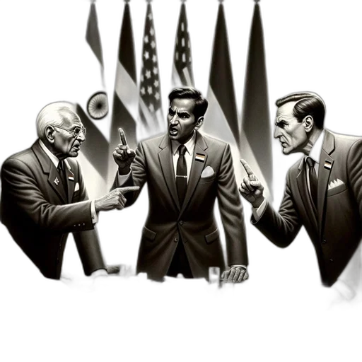 comic book art, concept art, cartoon, three transparent PNG cut-out