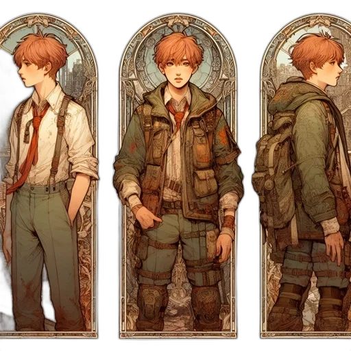 jacket, concept art, fantasy art, comic book art transparent PNG cut-out