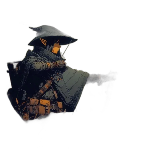 robot, jacket, weapon, mask transparent PNG cut-out