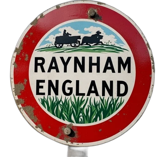 raynham, england, sign, sticker transparent PNG cut-out