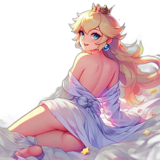 dress, crown, watercolor, pixel art transparent PNG cut-out