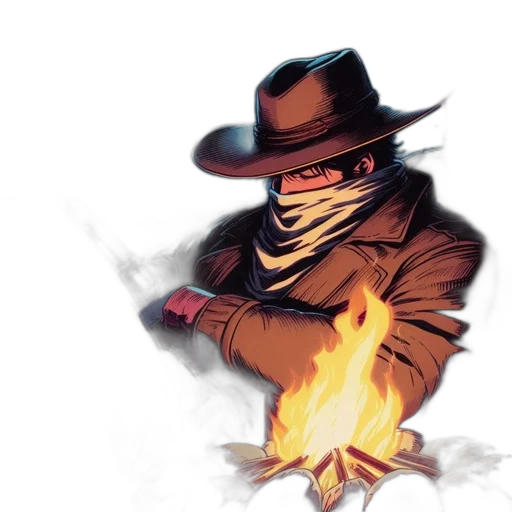 jacket, hat, staff, concept art transparent PNG cut-out