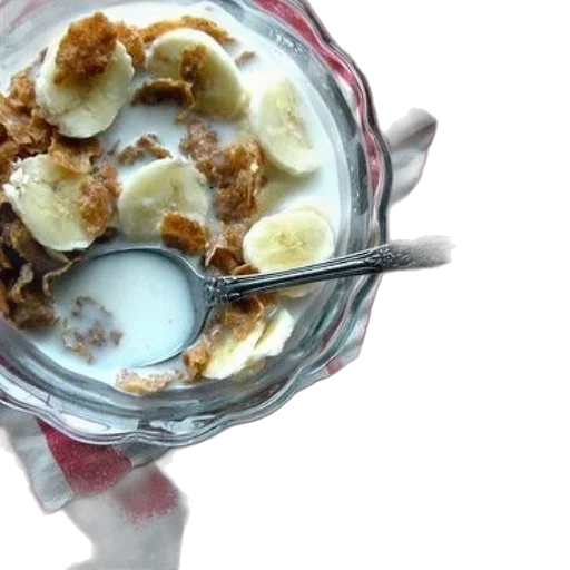 food, bowl, cereal, bananas transparent PNG cut-out