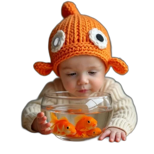 hat, food, photorealistic, underwater transparent PNG cut-out