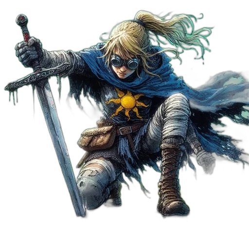 sword, weapon, staff, fantasy art transparent PNG cut-out