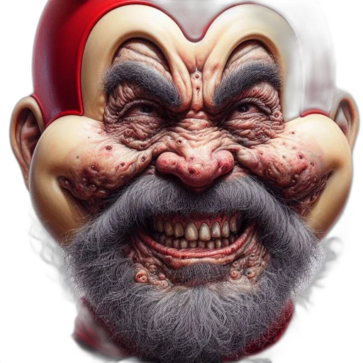 mask, face, creature, photorealistic transparent PNG cut-out