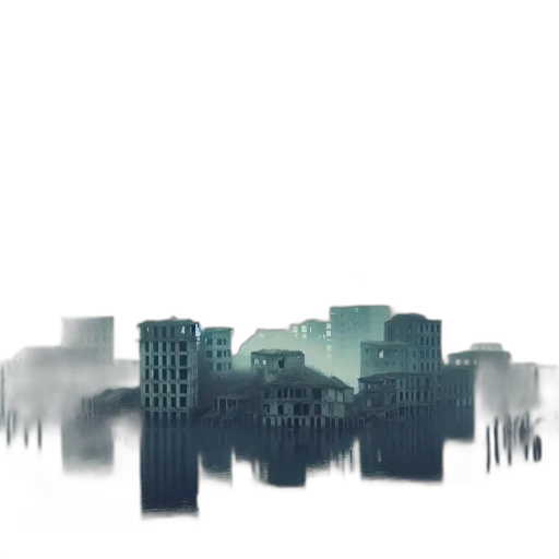building, concept art, 3d render, pixel art transparent PNG cut-out