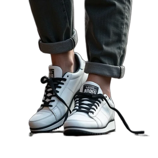 shoes, jacket, staff, 3d render transparent PNG cut-out