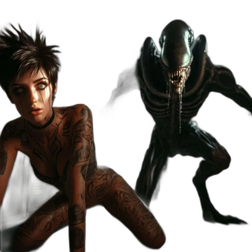 creature, concept art, comic book art, fantasy art transparent PNG cut-out
