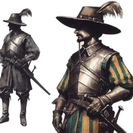 sword, staff, hat, mask transparent PNG cut-out