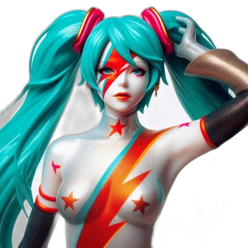3d render, concept art, cyberpunk, anime transparent PNG cut-out
