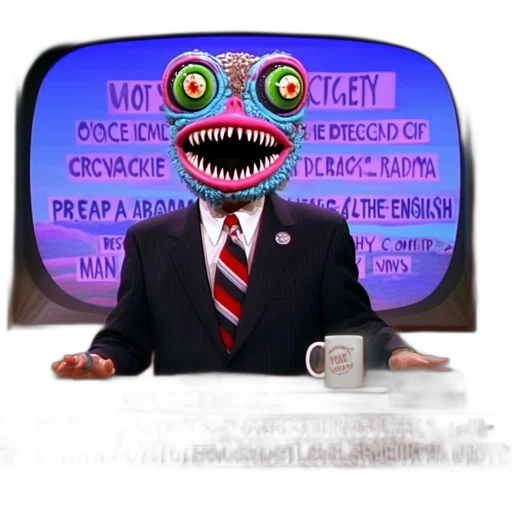 creature, robot, mask, vaporwave transparent PNG cut-out