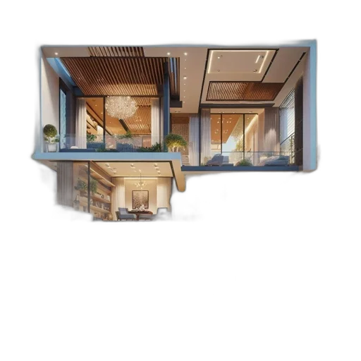 building, furniture, 3d render, photorealistic transparent PNG cut-out
