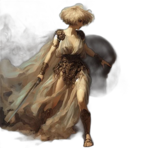 dress, mask, staff, concept art transparent PNG cut-out