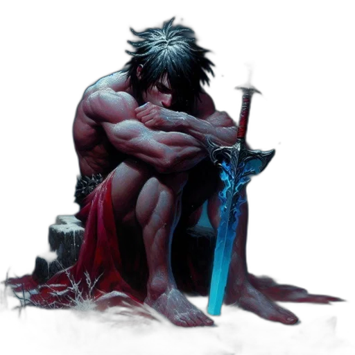 sword, concept art, fantasy art, comic book art transparent PNG cut-out