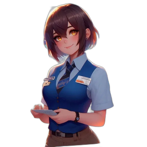 staff, robot, jacket, face transparent PNG cut-out
