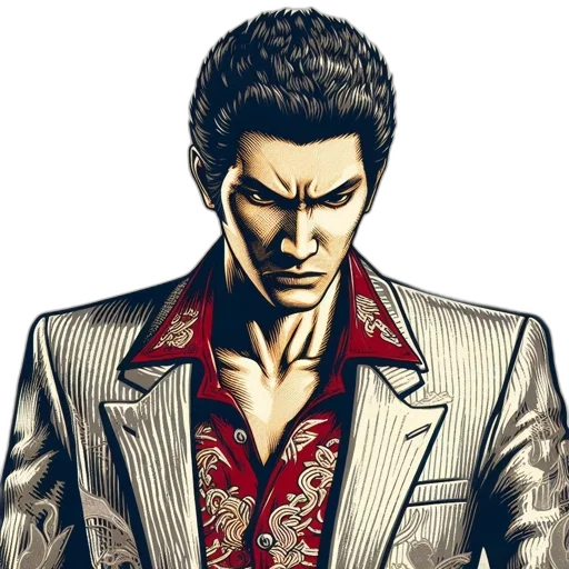 jacket, face, comic book art, photorealistic transparent PNG cut-out