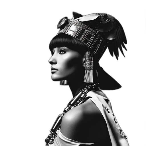 robot, crown, jewelry, face transparent PNG cut-out