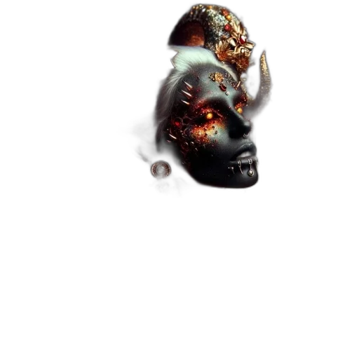 mask, face, creature, crown transparent PNG cut-out