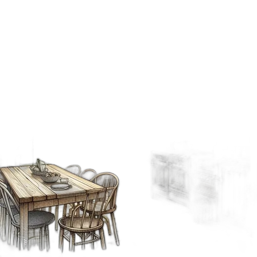 furniture, food, 3d render, concept art transparent PNG cut-out