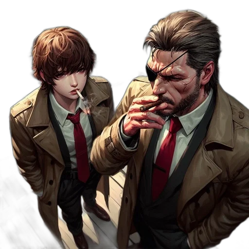 jacket, concept art, comic book art, pixel art transparent PNG cut-out