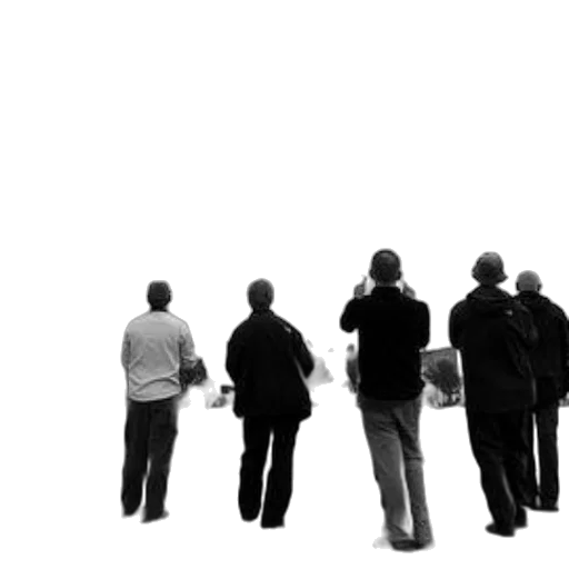 staff, black, white, photo transparent PNG cut-out