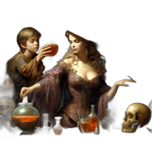 fantasy art, oil painting, concept art, photorealistic transparent PNG cut-out