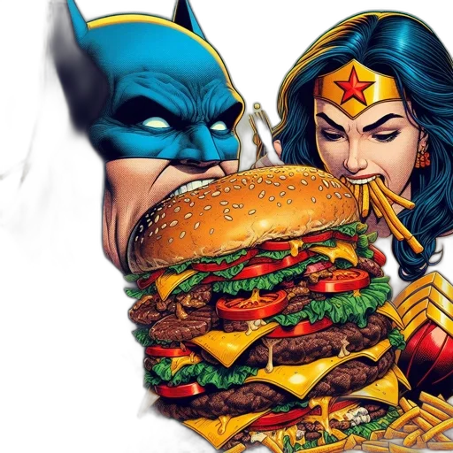 food, comic book art, concept art, batman transparent PNG cut-out