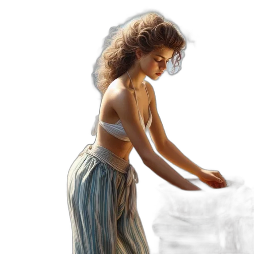dress, oil painting, photorealistic, concept art transparent PNG cut-out