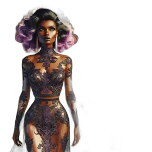 dress, concept art, fantasy art, comic book art transparent PNG cut-out