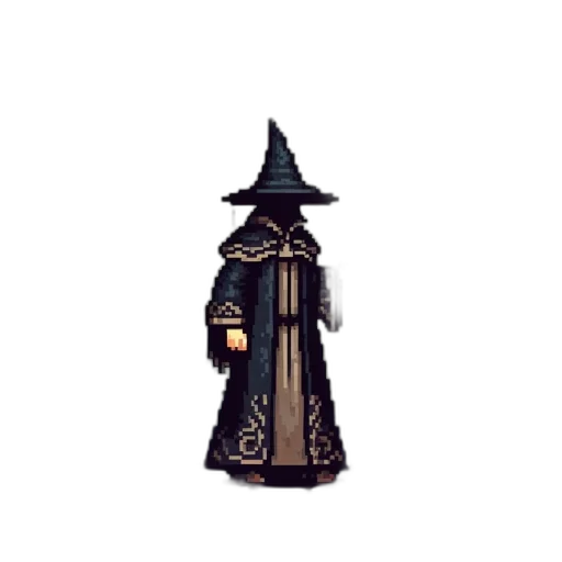 staff, hat, mask, dress transparent PNG cut-out