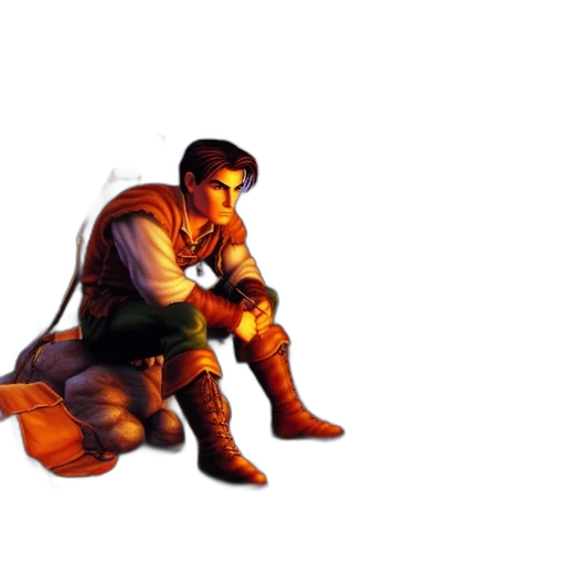jacket, staff, weapon, sword transparent PNG cut-out