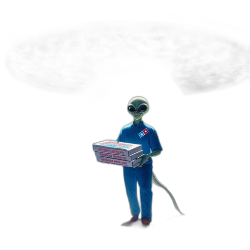 robot, staff, hat, creature transparent PNG cut-out