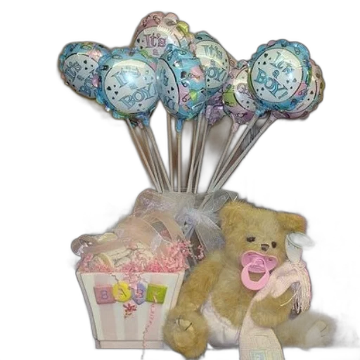 pastel, basket, baby, gifts transparent PNG cut-out