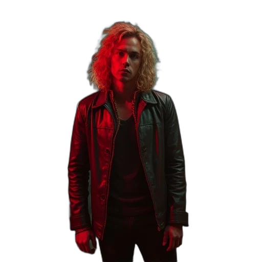 jacket, hair, staff, face transparent PNG cut-out