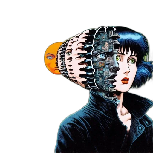 robot, mask, hat, face transparent PNG cut-out